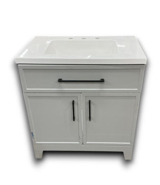 54540 Soft Grey Bathroom Vanity With Top 30.5"