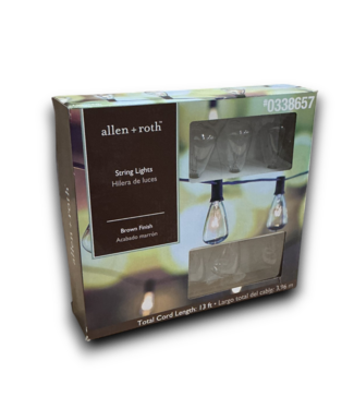 54552 13 Ft. Brown Finish String Lights