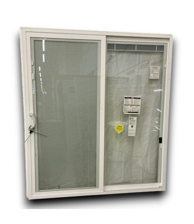 54554 White Vinyl Sliding Patio Door 72" X 80" Lh