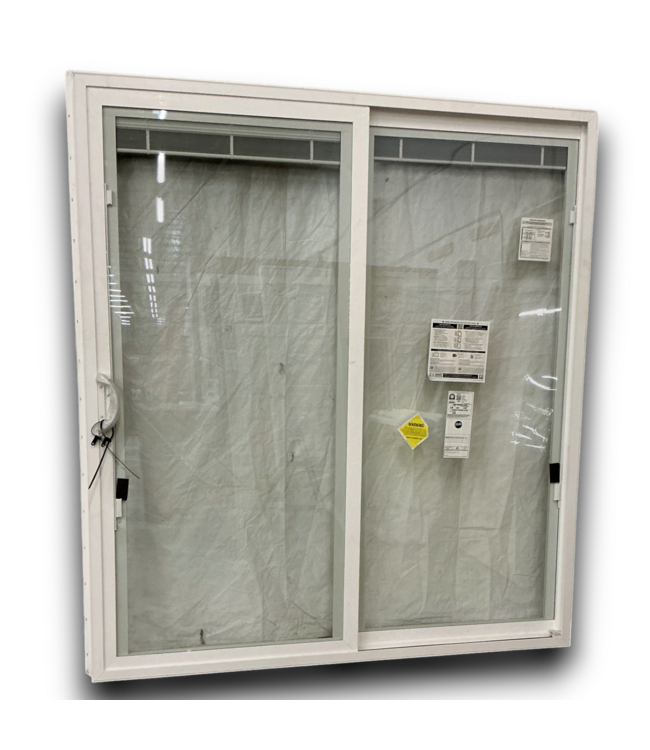 54554 White Vinyl Sliding Patio Door 72" X 80" Lh