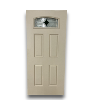 54562 36 X 80 Decorative Light Top Cream Exterior Door