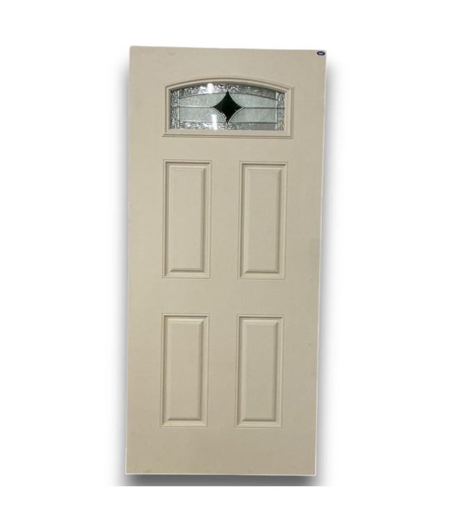54562 36 X 80 Decorative Light Top Cream Exterior Door