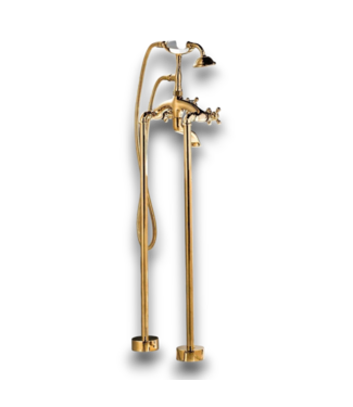 54570 Wayne Polished Gold 2 Handle Clawfoot Tub Filler