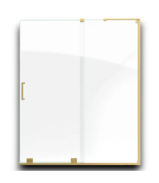 54589 Mirage X Brushed Gold Sliding Shower Door 55" To 59"w