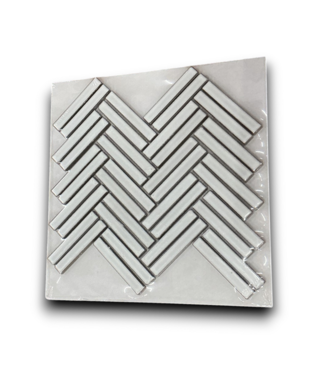54591 White Mosaic Wall & Floor Tile Set Of 3 Boxes
