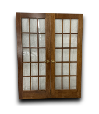54592 60 X 80 Full Light Grid Wood French Doors