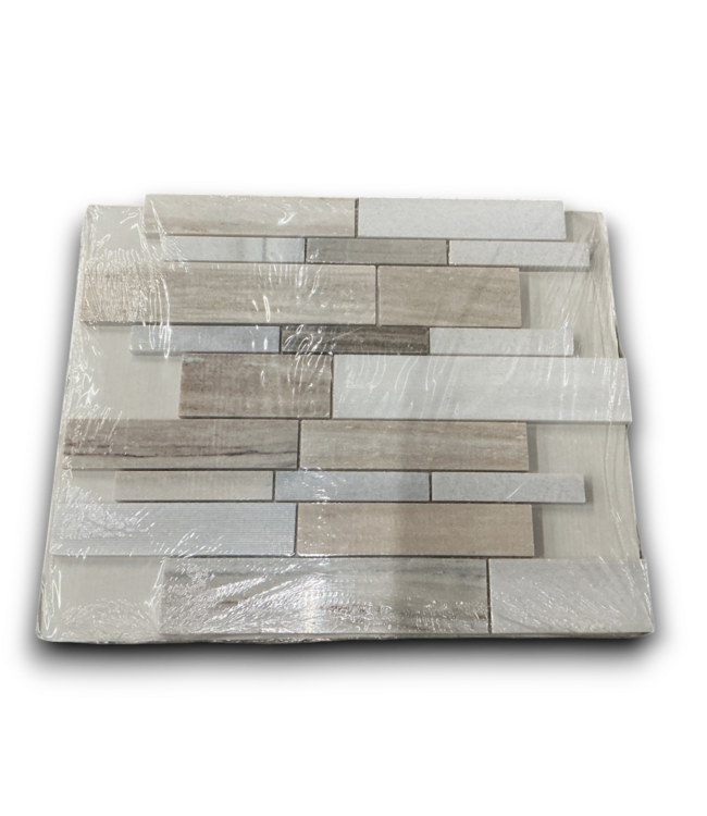 54593 Stone & White Marble Tile Set Of 2 Boxes (20 Sq. Ft.)