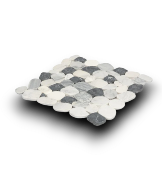 54613 Nero Quartz Mosaic Tile Set Of 3 Boxes (35 Sq. Ft)