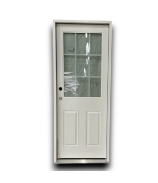 54615 30 X 80 Prehung White Half Light Exterior Door