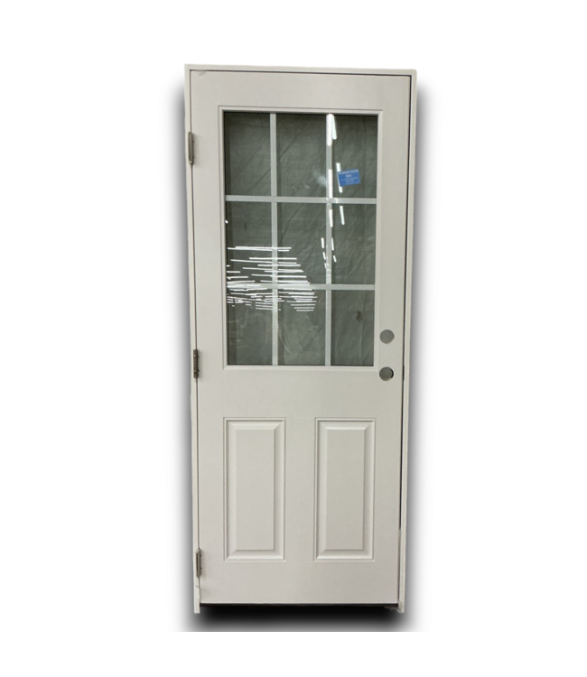 54615 30 X 80 Prehung White Half Light Exterior Door