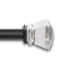 54621 Matte Black Curtain Rod With Crystal Finals 72"