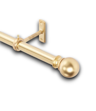 54622 72” To 144” Brushed Gold Drapery Rod Set