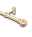 54622 72” To 144” Brushed Gold Drapery Rod Set