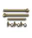 54622 72” To 144” Brushed Gold Drapery Rod Set
