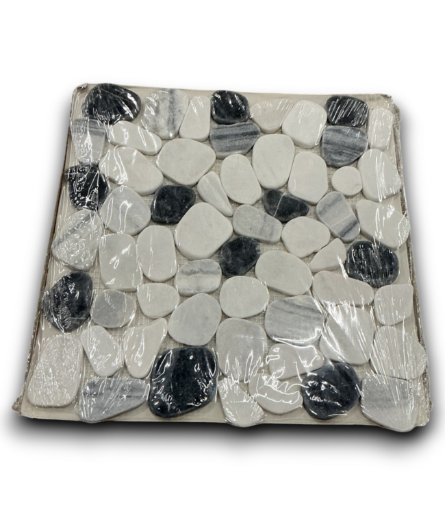 54613 Nero Quartz Mosaic Tile Set Of 3 Boxes (35 Sq. Ft)
