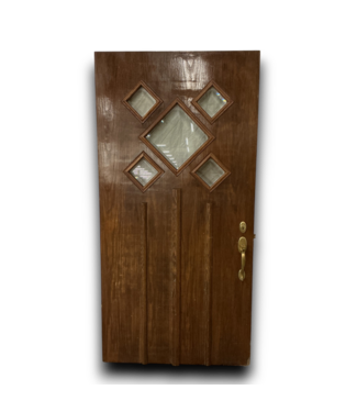 54629 40 X 80 Dark Brown Top Half Light Entry Door