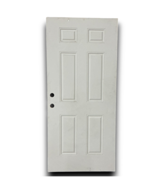54630 36 X 79 White 6 Panel Exterior Steel Door