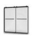 54631 Sapphire Matte Black Sliding Shower Door 56" To 60"w