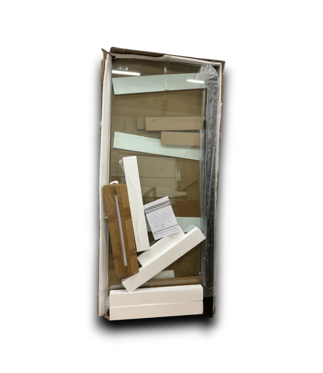 54631 Sapphire Matte Black Sliding Shower Door 56" To 60"w