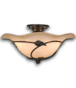 54642 15” Vine Oil Shade Ceiling Light