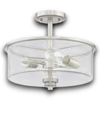 54658 Brushed Nickel 2-light Hanging Pendant Light