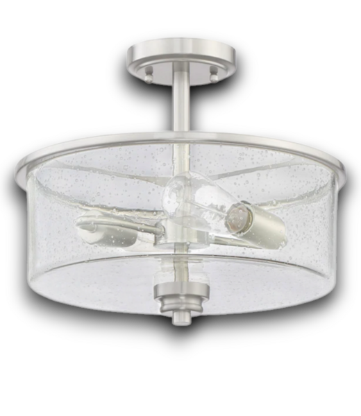 54658 Brushed Nickel 2-light Hanging Pendant Light