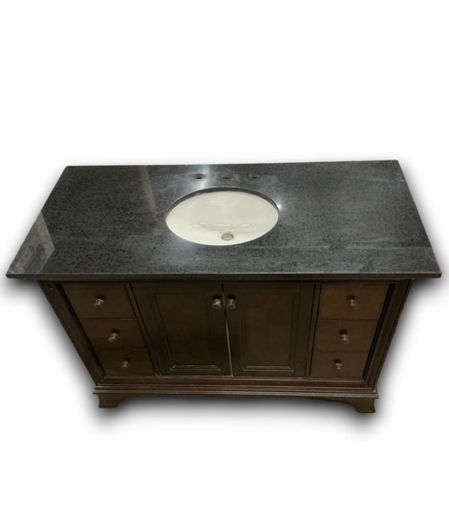 54660 Espresso Single Sink Vanity & Granite Top 49"