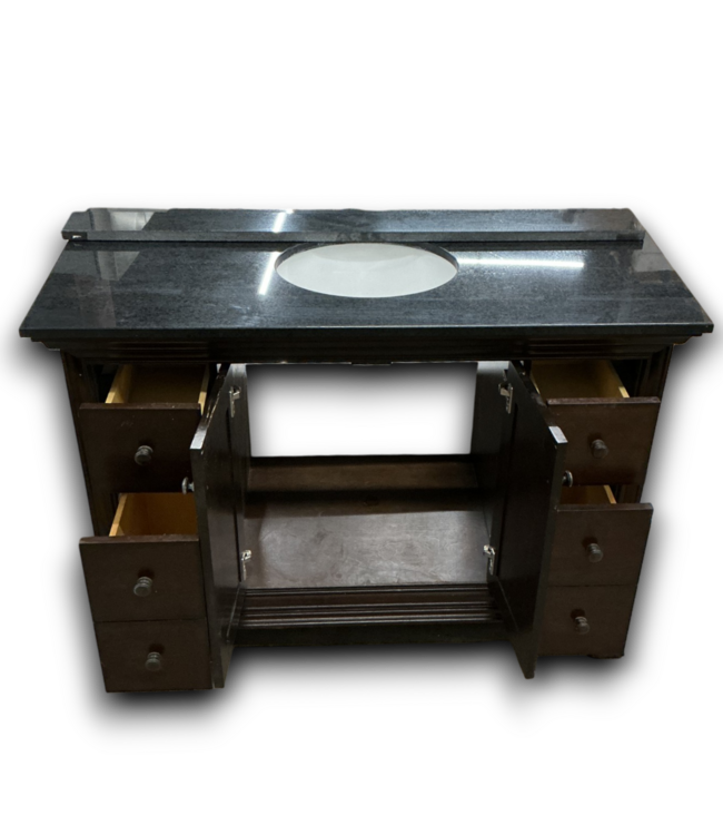 54660 Espresso Single Sink Vanity & Granite Top 49"