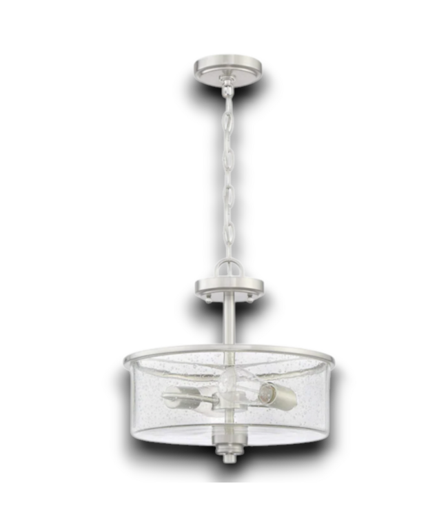 54658 Brushed Nickel 2-light Hanging Pendant Light