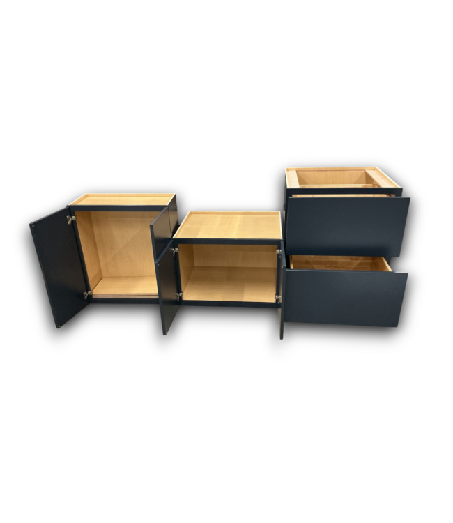 53399 Deep Ocean Blue Cabinet Set of 3pcs
