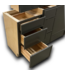 54547 Truffle Brown Cabinet Set Of 10-pcs