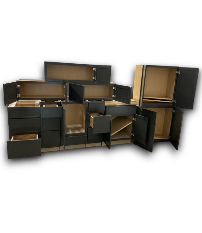 54547 Truffle Brown Cabinet Set Of 10-pcs