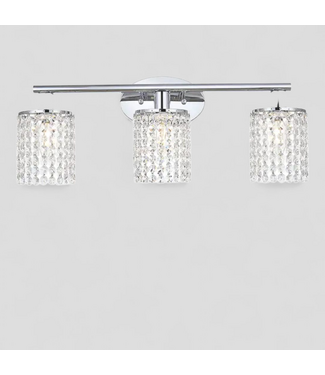 46959 Doresshop 3 Light Brushed Nickel Crystal Vanity Light