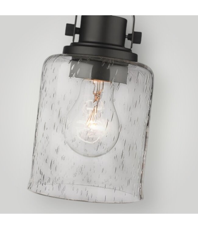 50073 Black 1-Light Semi-Flush Mount Light