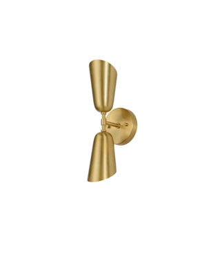 48913 Zicbol 4.7-in W 2 -Light Gold Wall Sconce
