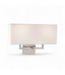 49592 Brushed Nickel Two Light Wall Sconce 16"W