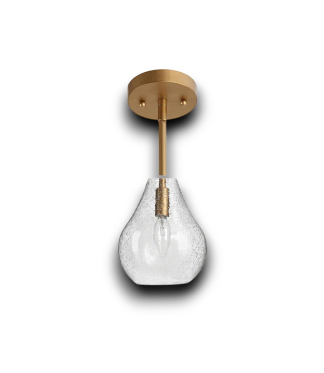 54200 Brushed Gold Teardrop 1-light Pendant
