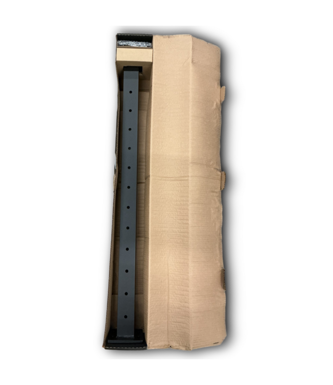 52128 Textured Black Aluminum Deck End Post 2.5"W