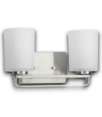 54222 Brushed Nickel 2-light Vanity Light