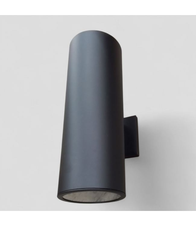 49237 Cascadia 2 -Light Matte Black Outdoor Wall Light