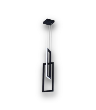 Bud's Warehouse 50540 3 -Light Black LED Aluminum Chandelier