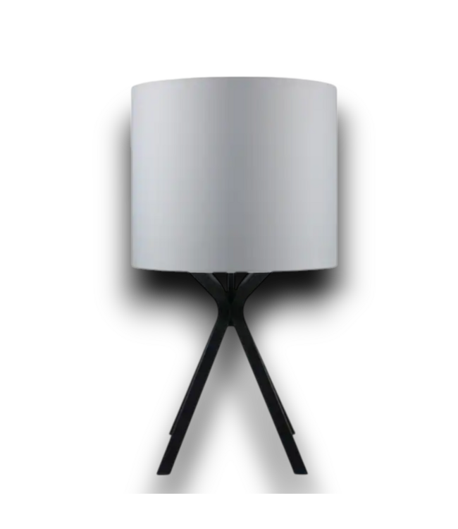 53484 Matte Black Table Lamp with Fabric Shade