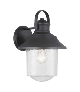 42925 Progress Lighting 1-Light Matte Black Outdoor Wall Lantern