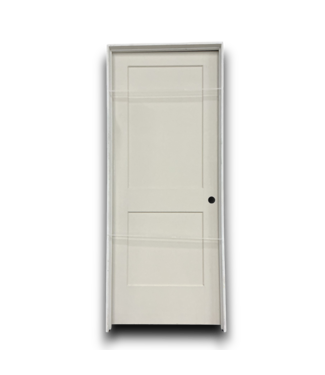 54043 Prehung Primed 2-Panel Solid Core Interior Door LH 32x80