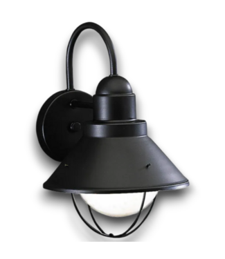 52634 1-Light Black Dark Sky Wall Light 12"