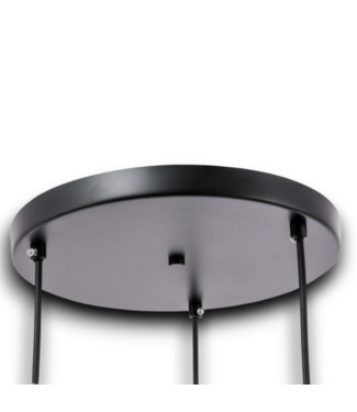 53927 Home Furnishing 3 Light Black Industrial Pendant Light