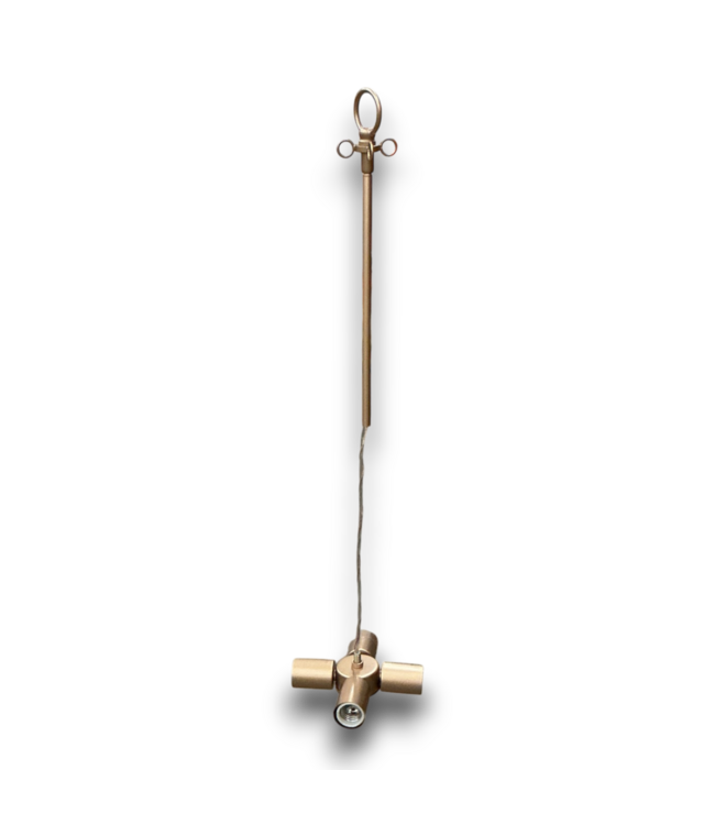 54141 Transitional 4- Light Satin Gold Bare Bulb Textured Glass Metal Chandelier