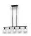 52692 Matte Black 5-Light Bare Bulb Chandelier