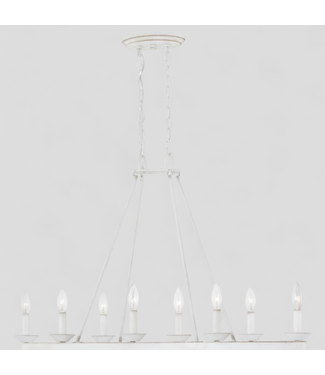 46624 Quoizel Avalina 8-Light Antique White Chandelier