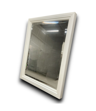 52131 French White Beveled Rectangle Vanity Mirror 24"W x 30"L